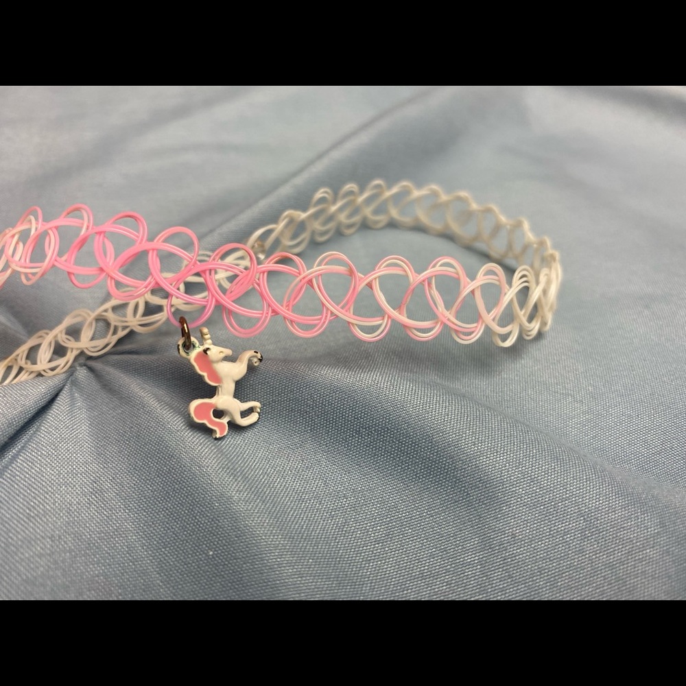 Unicorn plastic choker